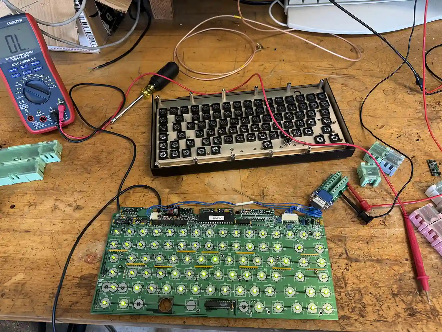Air-traffic control keyboard and trackball